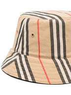 Burberry Embroidered Cotton Bucket Hat Beige