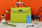 Hermes Kelly 32cm Epsom Leather Handbag Lemon Yellow