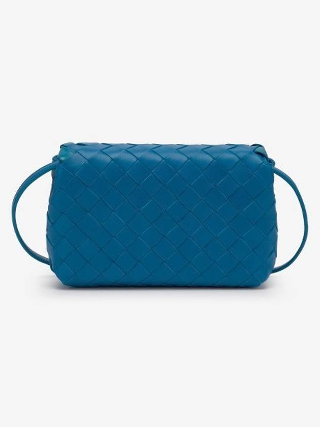 Bottega Veneta Mini Intrecciato Cross Bag Blue
