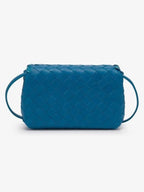 Bottega Veneta Mini Intrecciato Cross Bag Blue