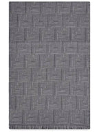Fendi Men's All-Over Shadow Wool Silk Scarf Blue