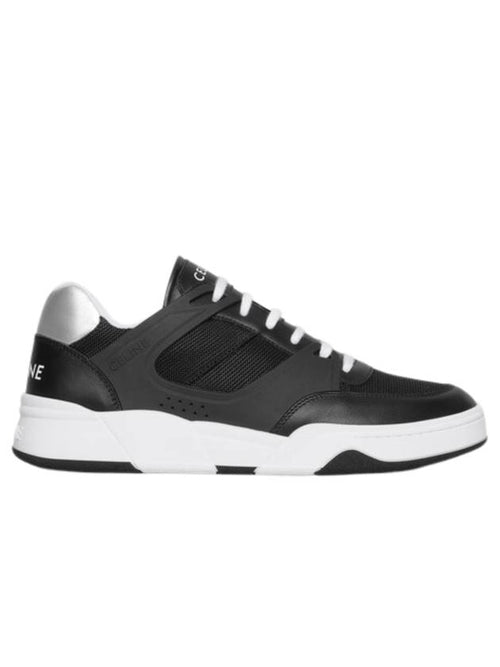 CELINE CT07 Rubber Mesh Leather Low Top Sneakers Black