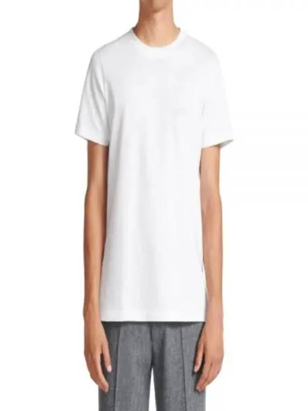 Embroidered Logo Cotton Jersey Short Sleeve T-Shirt White Dior