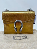 Gucci Python Mini Dionysus Bag - Gold Shoulder Bags, Handbags B20-61