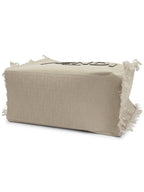 Fendi FF Fabric Tote Bag with Fringes Beige