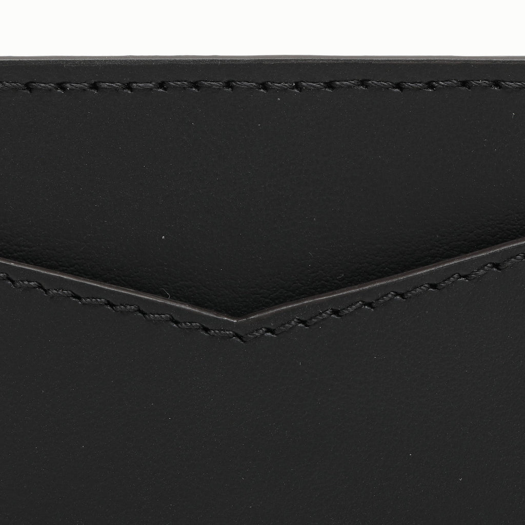 Fendi Black Coated Canvas And Leather Card Holder