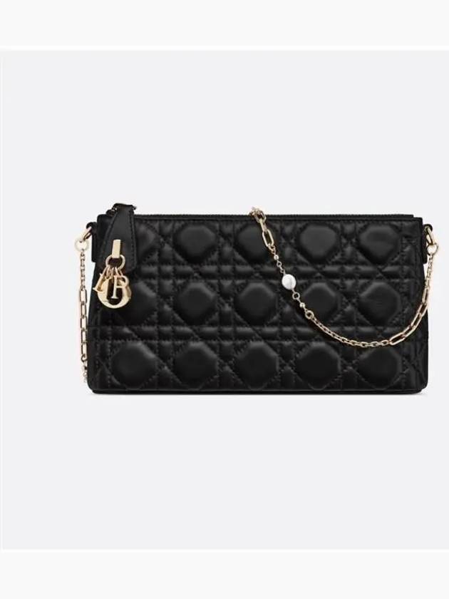 Miss Cannage Lambskin Small Shoulder Bag Black Dior