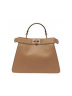 Fendi Peekaboo I See U Small Tote Bag Beige