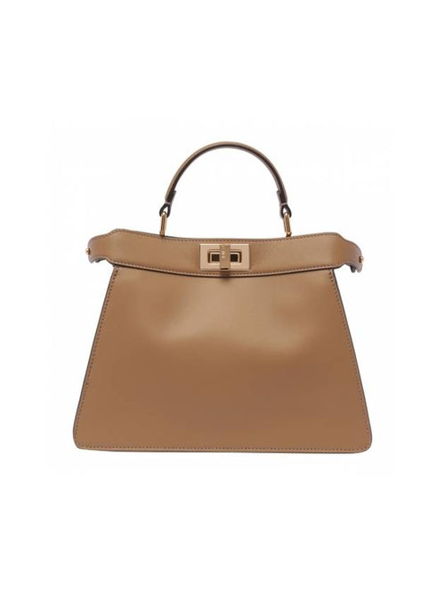 Fendi Peekaboo I See U Small Tote Bag Beige