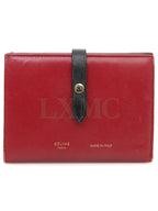CELINE Multi function wallet black red two tone