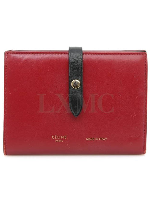 CELINE Multi function wallet black red two tone
