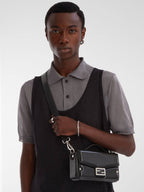 Fendi Trunk Soft Padded Leather Tote Bag Black