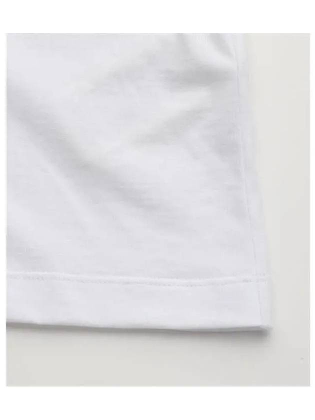 Fendi Embroided Logo Cotton Short Sleeve T-Shirt White