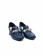 FENDI Size 8 Black Leather Solid Pumps