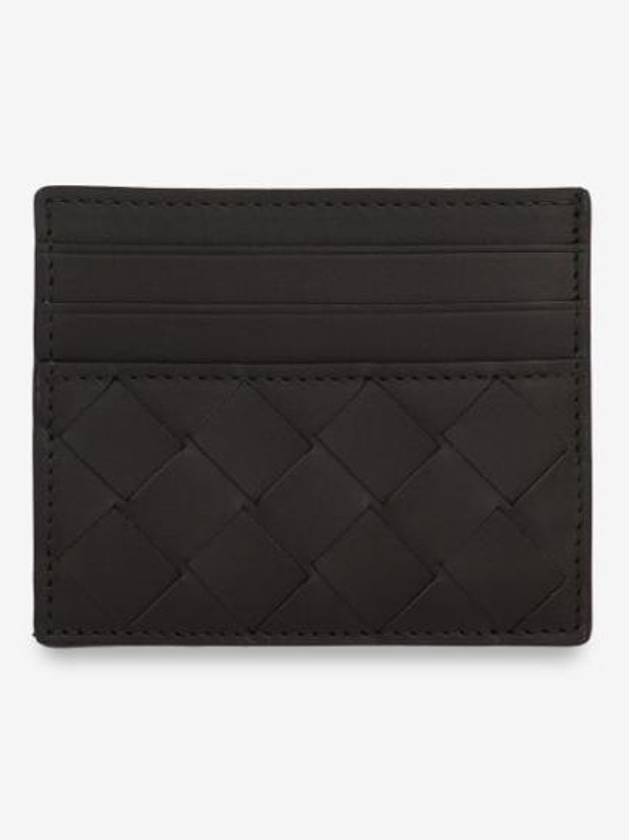 Bottega Veneta Intrecciato Leather Card Wallet Espresso