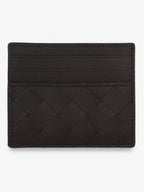 Bottega Veneta Intrecciato Leather Card Wallet Espresso
