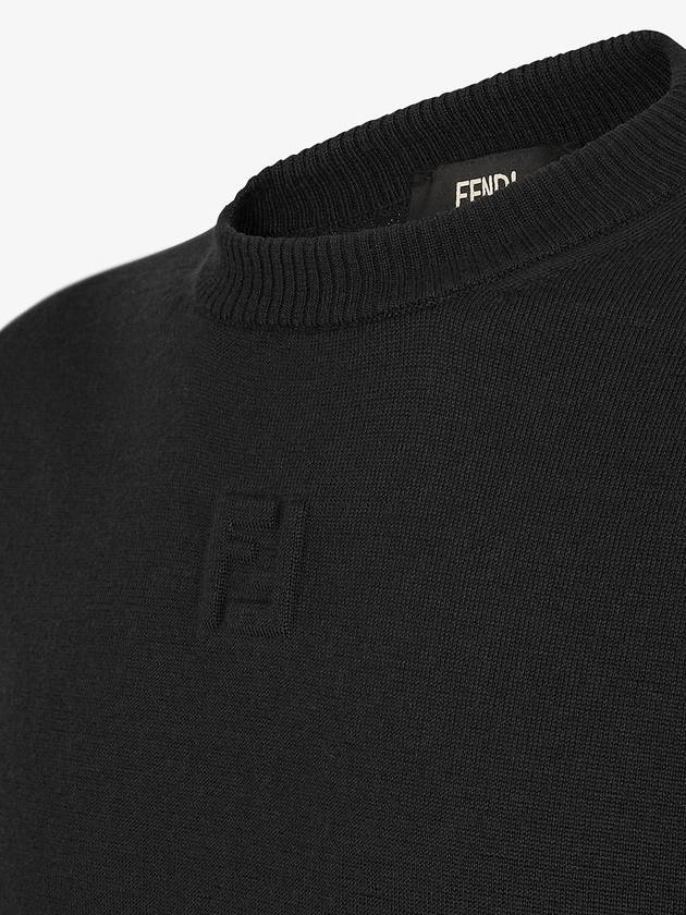 Fendi Men's Pullover Wool Sweatshirt Black