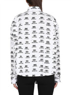 Balenciaga All Over Logo Shirt White