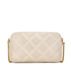 Saint Laurent Becky YSL Double  Twisted Chain Shoulder Bag GUE608941 Beige Leather  Saint Laurent
