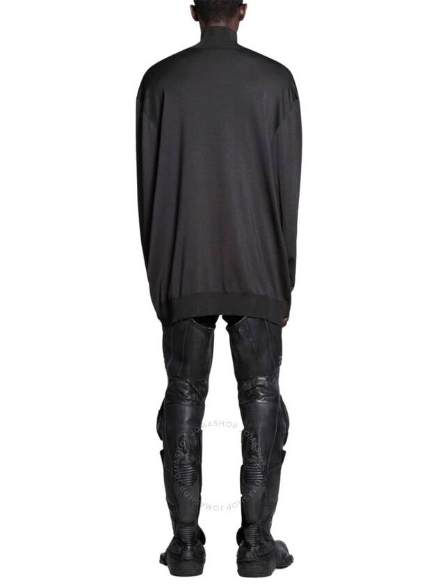 Balenciaga Balenciaga Men's Black BB Oversized High-Neck Sweater, Brand Size 1 (Small)
