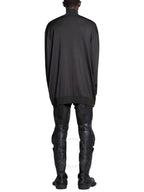 Balenciaga Balenciaga Men's Black BB Oversized High-Neck Sweater, Brand Size 1 (Small)