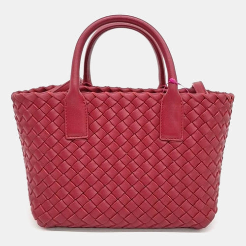 Bottega Veneta Red Leather Cabat Mini Bag