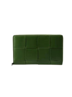 Bottega Veneta Intrecciato Zipper Around Medium Wallet Avocardo Green
