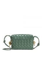 Bottega Veneta Intrecciato Loop Camera Mini Shoulder Bag Aloe