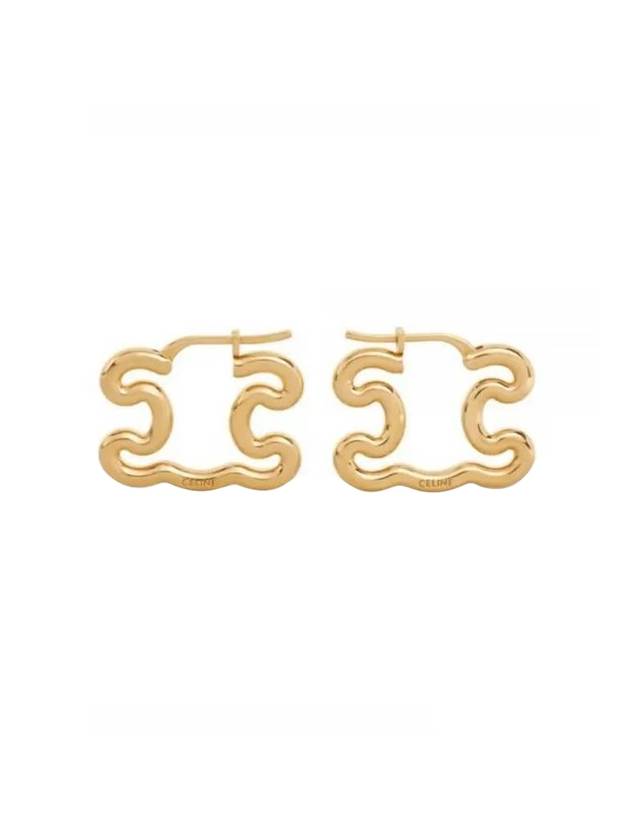 CELINE Triomphe Frame Large Earrings Gold