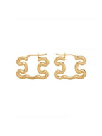 CELINE Triomphe Frame Large Earrings Gold