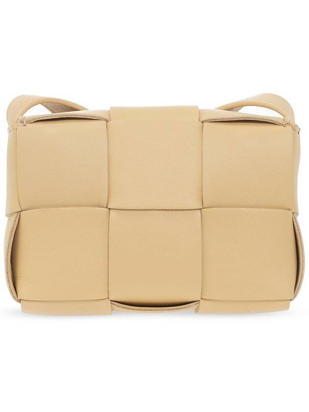 Bottega Veneta Intrecciato Cassette Small Cross Bag Almond