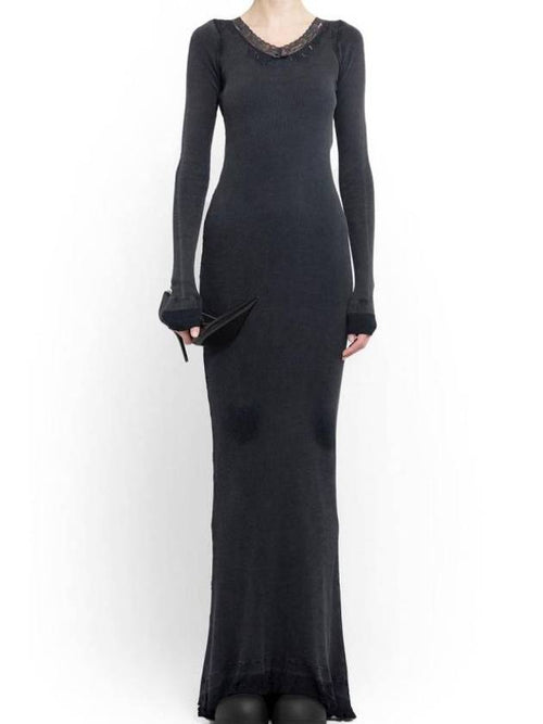 Balenciaga midi dress 791803TQVE1 1055 BLACK