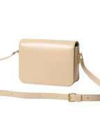 CELINE Teen Triomphe Shiny Calfskin Cross Bag Nude Light Beige