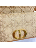 New product level Montaine 30 Cannage Raffia Natural Shoulder Bag Dior