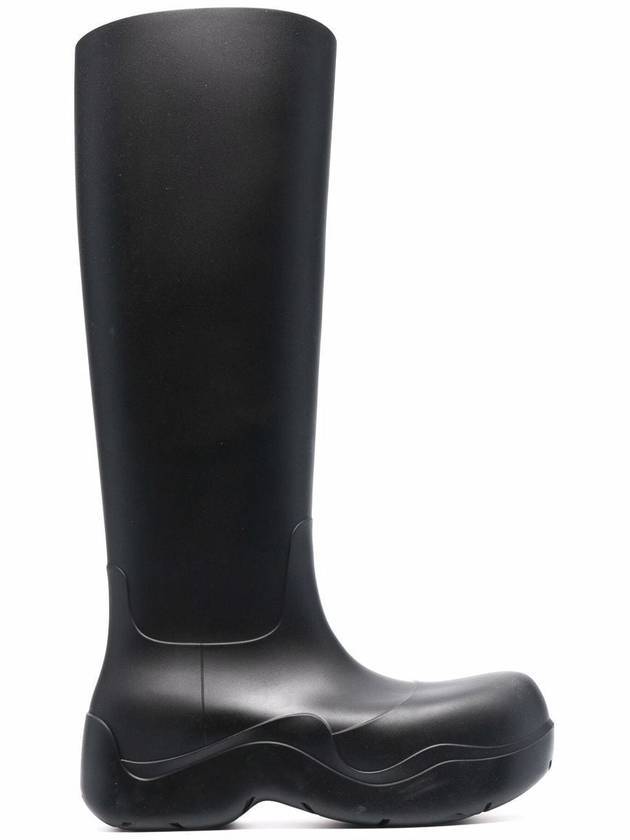 Bottega Veneta Puddle Rubber High Rain Boots Black