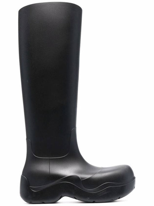 Bottega Veneta Puddle Rubber High Rain Boots Black