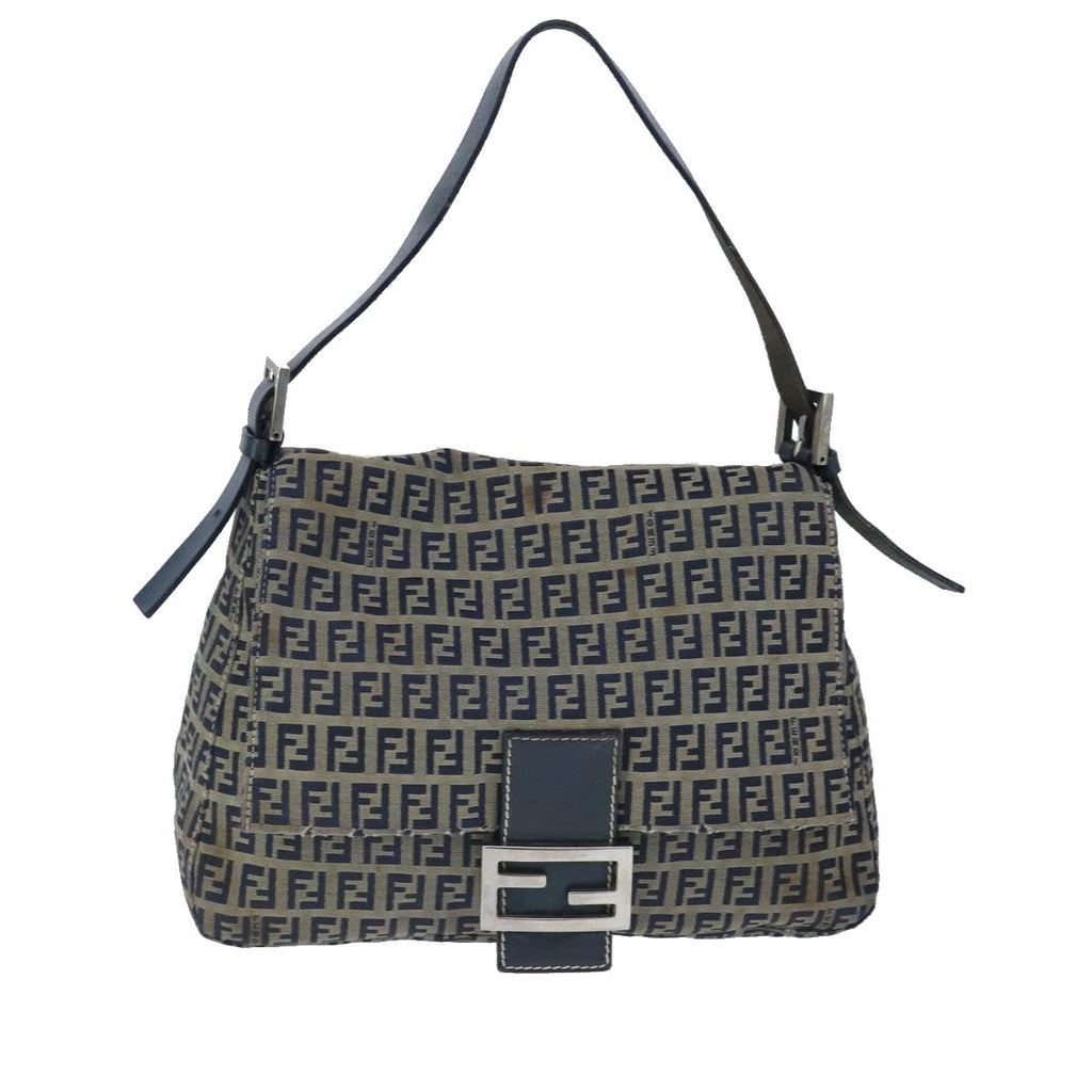 Fendi Mamma Baguette  Canvas Shoulder Bag ()