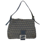 Fendi Mamma Baguette  Canvas Shoulder Bag ()