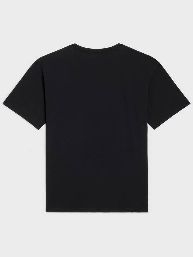 CELINE Men's Loose Wave Cotton Jersey Short Sleeve T-Shirt Black