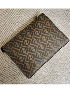 Fendi FF logo clutch bag