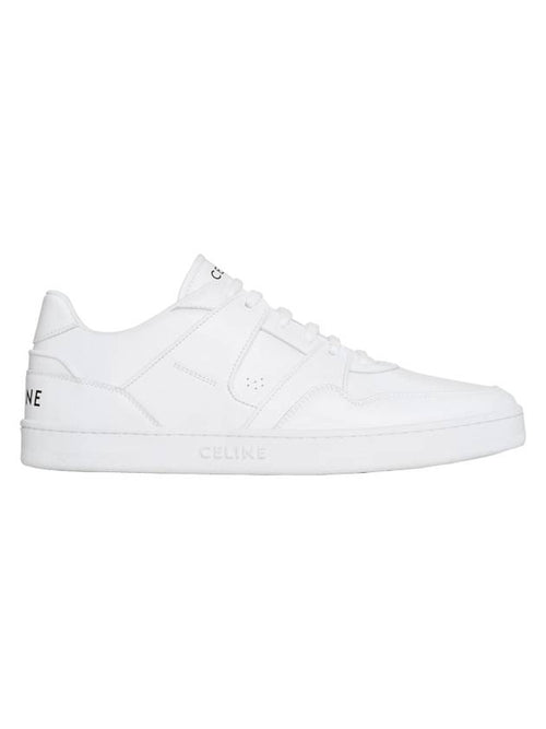 CELINE CT 04 Logo Calfskin Low Top Sneakers Optic White