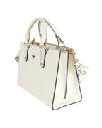 Christian Dior White Smooth Leather D-Bee Tote