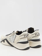 Fendi Flow FF Motif Leather Low Top Sneakers White