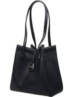 Fendi Origami Medium Leather Tote Bag Black