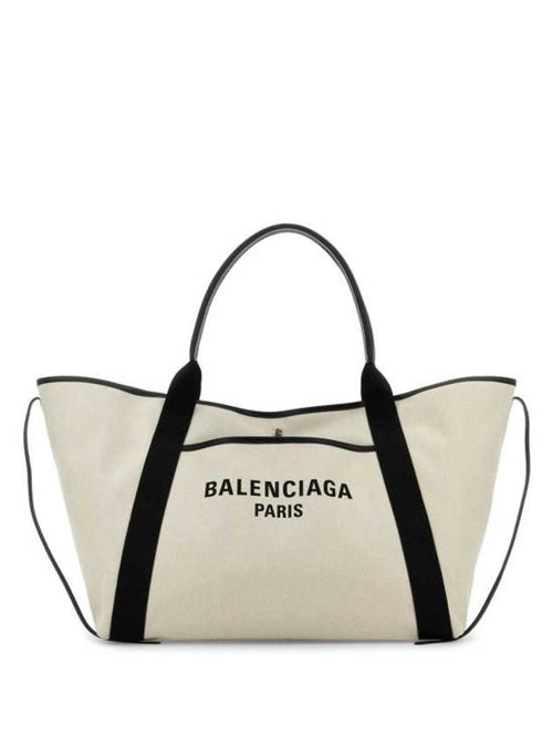 Balenciaga Biarritz Shopper Large Tote Bag Cream