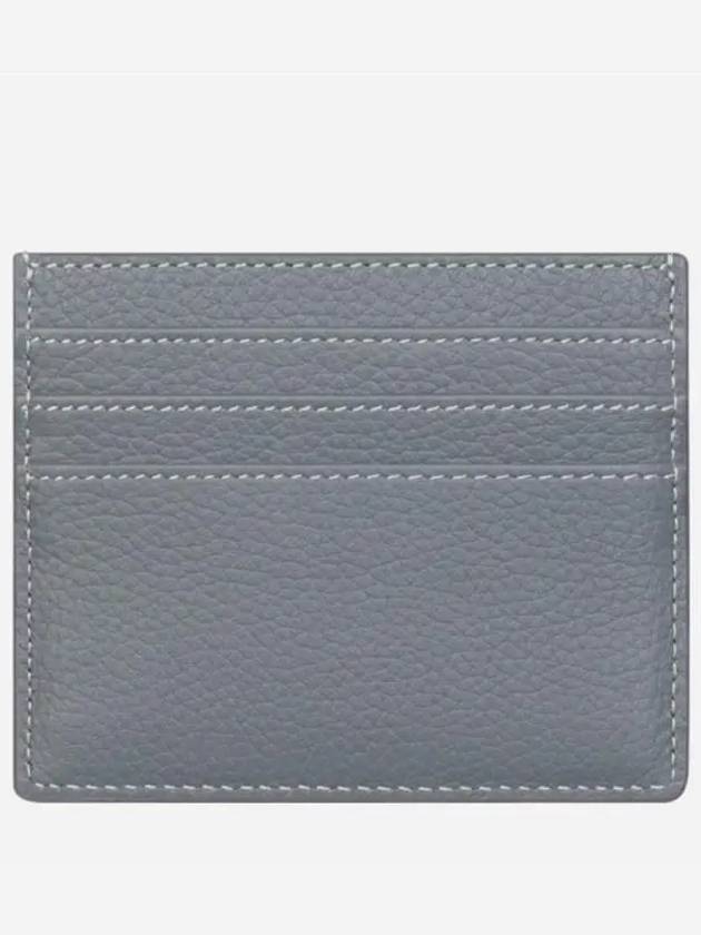 CD Icon Grained Calfskin Card Wallet Deep Grey Dior