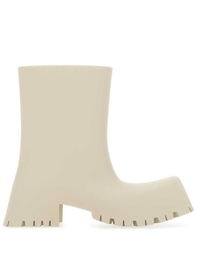 Balenciaga Square Toe Rubber Rain Boots Beige