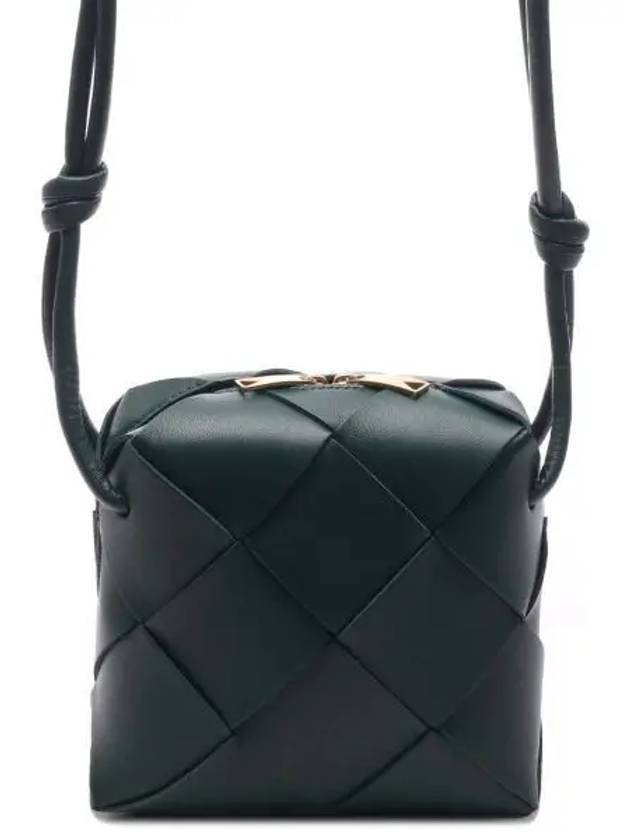 Bottega Veneta Cassette Intrecciato Mini Shoulder Bag Emerald Green