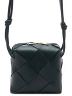 Bottega Veneta Cassette Intrecciato Mini Shoulder Bag Emerald Green