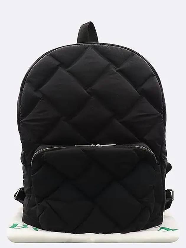 Bottega Veneta 652188 Black color maxi intrecciato nylon backpack